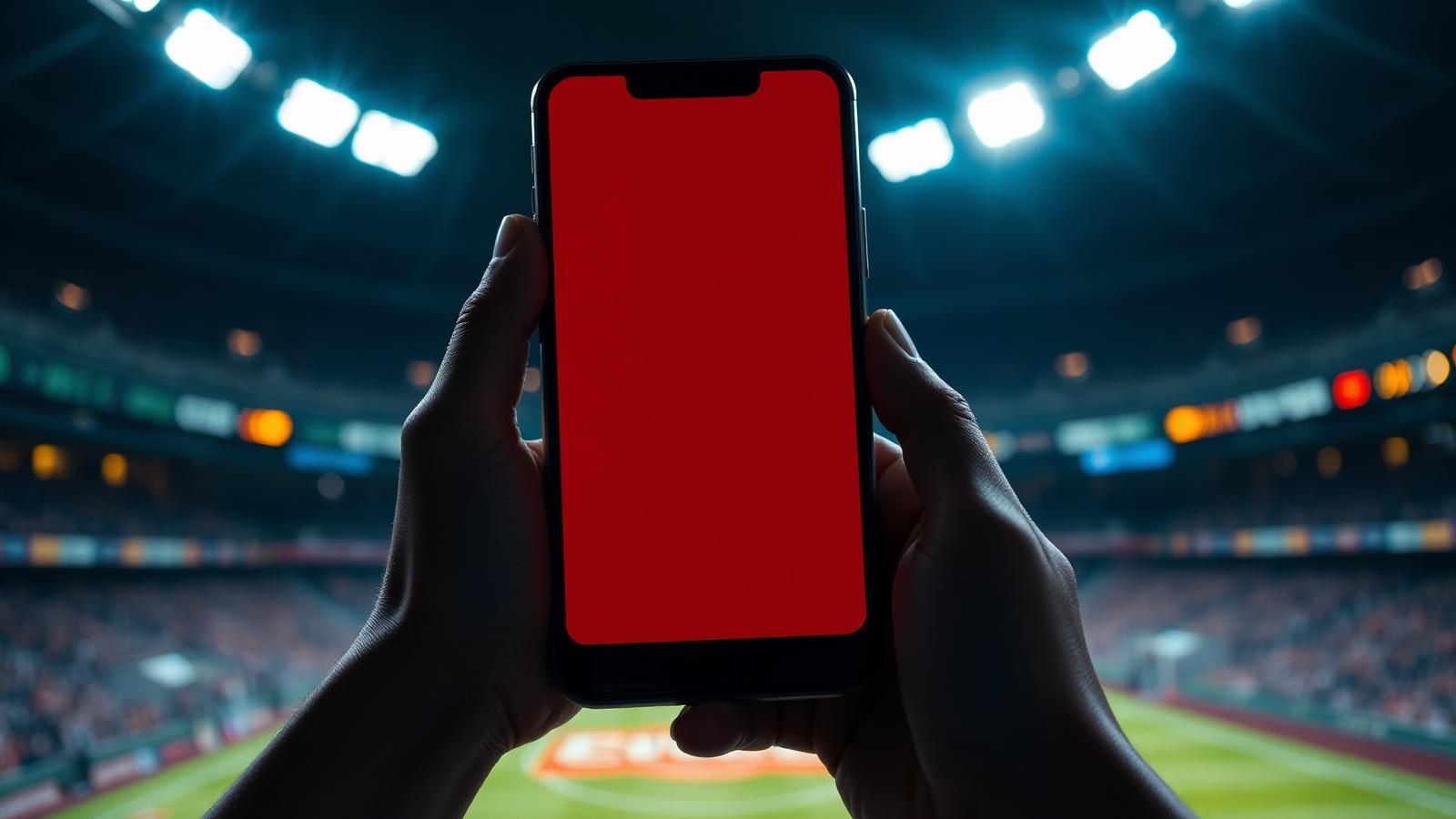 A punter following a live match on a mobile phone